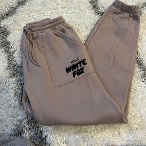 White fox joggers